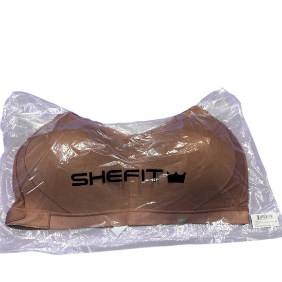 SHEFIT Full Coverage Bra Medium Impact 5Luxe Rose Taupe Adjustable - Picture 5 of 6